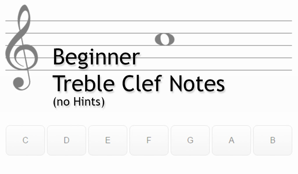 Note Names Beginner Treble Clef (No Hints)