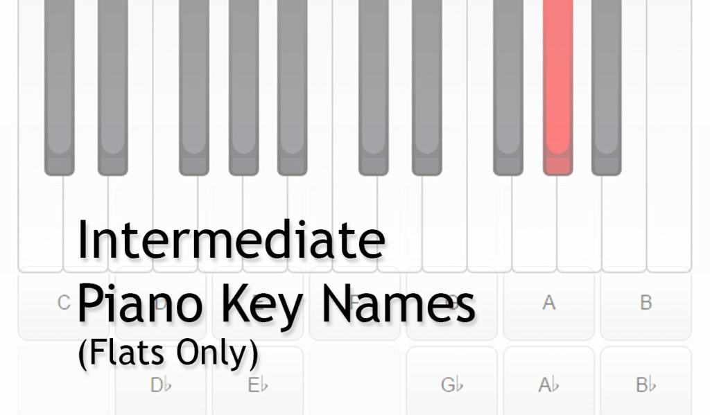 Piano Keys Names Intermediate Flats
