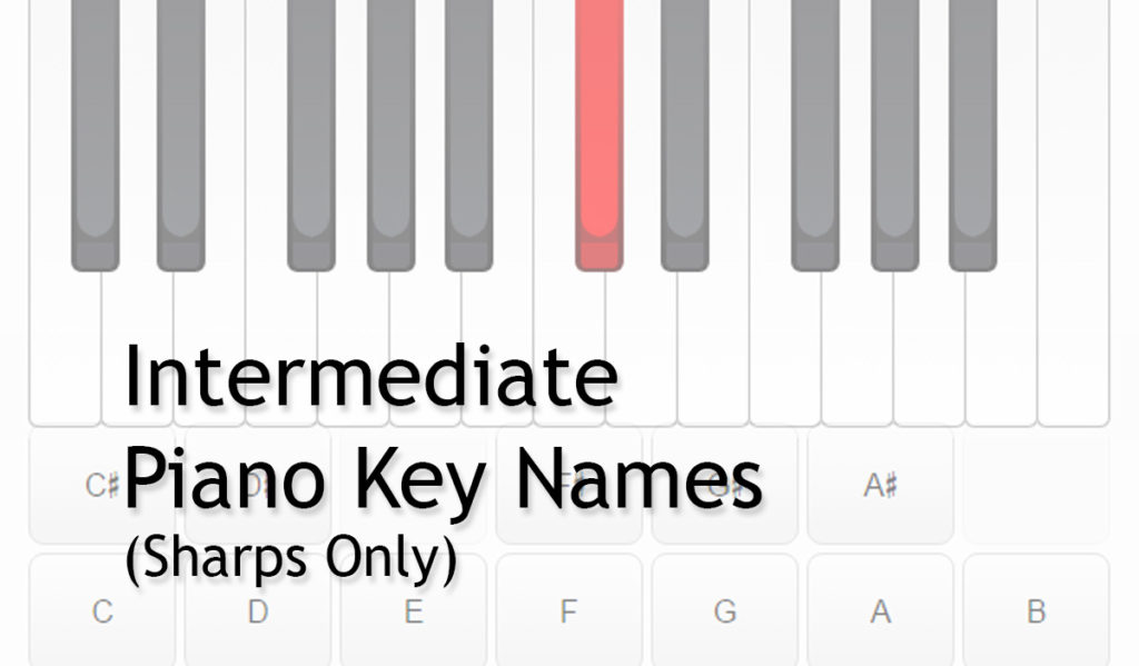 Piano Keys Names Intermediate Sharps