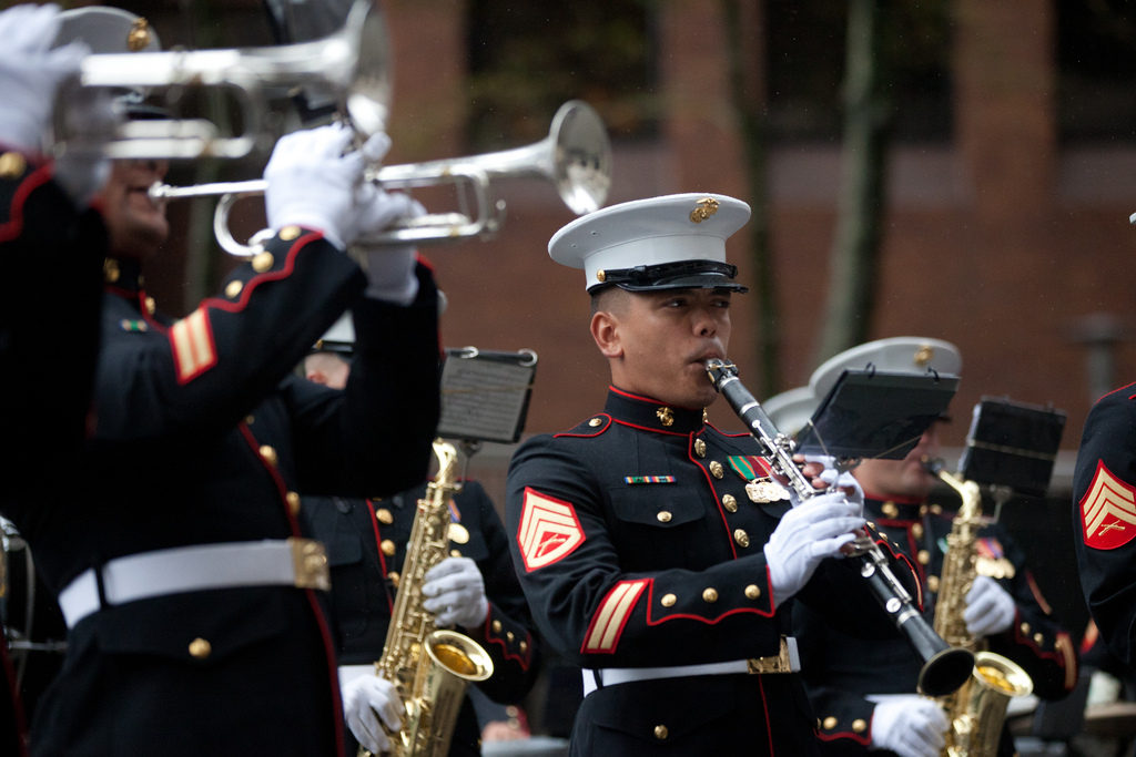 Marine band plays in New York