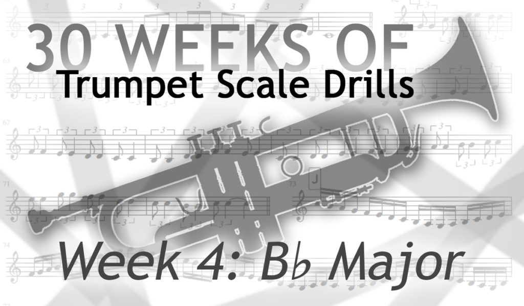 Trumpet Scale Drills in B Flat Major